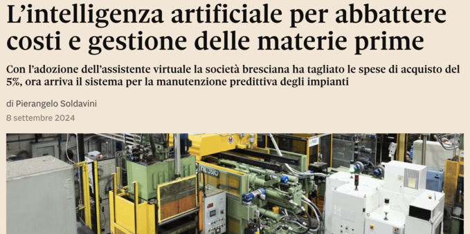 La Cibek Protagonisti di un articolo sul “Sole 24 Ore”